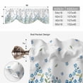 thumbnail image 6 of Spring Blue Flowers Tie Up Valance Curtains for Windows, Kitchen Curtains Window Treatments, Leaves Country Plants Farmhouse Short Window Shades Valances for Bedroom Bathroom Cafe 54"x18", 6 of 8