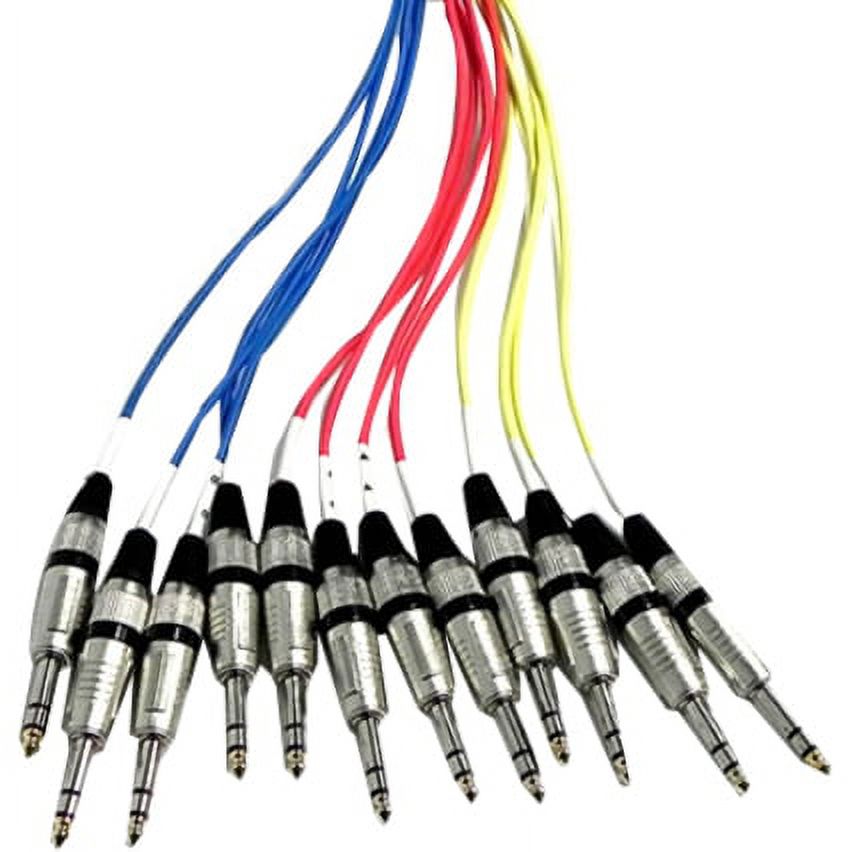 Seismic Audio Audio TRS 1/4" Pro Fantail Snake Cable - 4, 8, 12, 16, 24 Channel - 5' to 25' - SASRT-Series