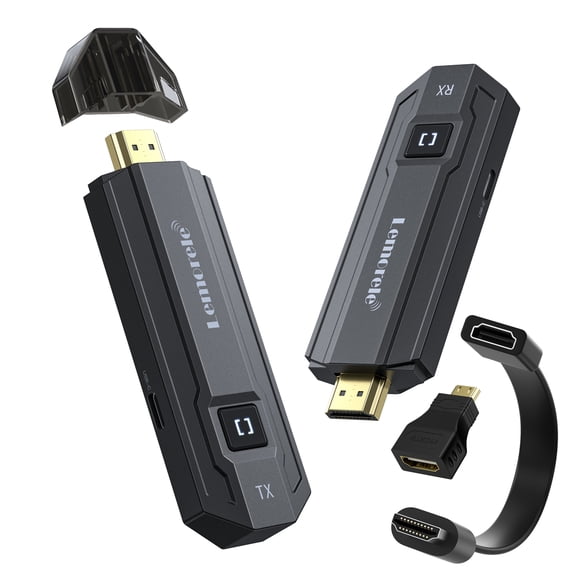 Lemorele Wireless HDMI Transmitter & Receiver Kit,164FT 1080P Wireless Transmission,HDMI Extender for Streaming from Laptop/PC to TVs/Monitor,Plug & Play