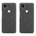thumbnail image 1 of 2 fundas de cuero con patrón de tela para teléfono, anticaídas, compatibles con Pixel 4A (gris), 1 of 4