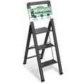 thumbnail image 5 of Sorfey 3-Step Aluminum Foldable Ladder Step Stool Folding Step Ladder, Gray, 5 of 12