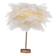 thumbnail image 1 of Lámpara de mesa de plumas, luz de escritorio USB, apliques modernos para bodas, hogar, oficina, pasillo blanco, 1 of 9