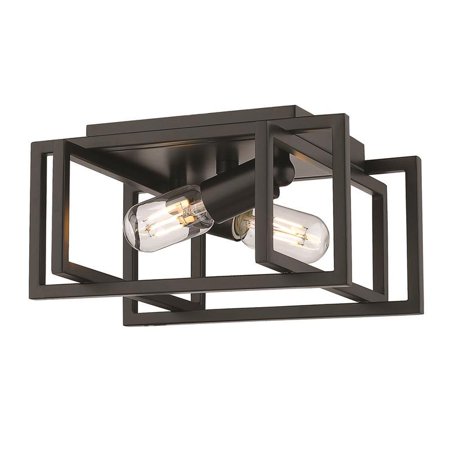 

Tribeca Flush Mount in Black with Black Accents