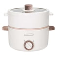 thumbnail image 1 of Brentwood 1,6 Cuartos. Olla Eléctrica Multifunción con Vaporizador de Alimentos de Acero Inoxidable y Revestimiento Antiadherente de Cerámica, Blanco, HPS-3162W, HPS-3162W, 1 of 5