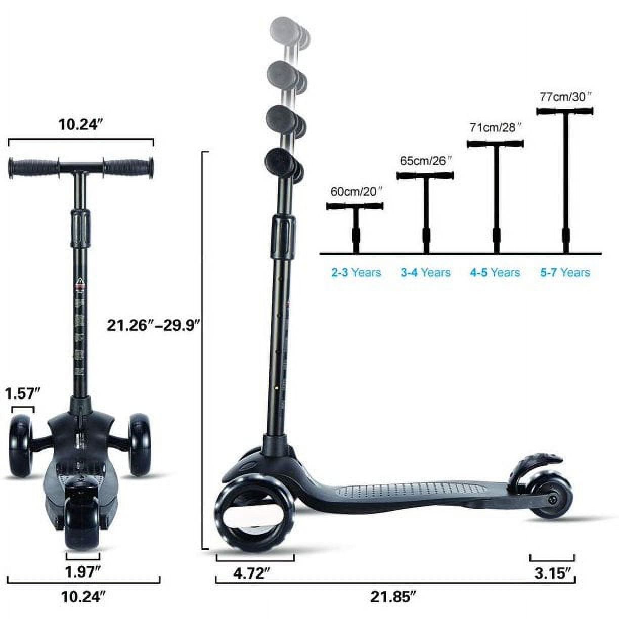HighTech Mega GlideKick Scooter With Light - Black