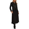 thumbnail image 2 of Unique Bargains Veste Décontractée pour Femmes Vintage Bouton Décor Crop Steampunk Veste Noire L, 2 of 6