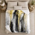 thumbnail image 5 of Abstract Black Gold Marble autumn celebration, Festive autumn celebration Scene, Warm Flannel Blanket for Living Room and Reading Nook, Art Lovers autumn celebration Gift, Festive Home Decor, 5 of 9