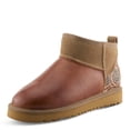 thumbnail image 2 of L'Artiste BRANDAI-GLOSS Shearling Ankle Boot – Embossed Leather & Suede Pull-On with Flatform Sole, 2 of 9
