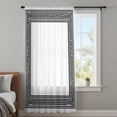 thumbnail image 4 of White Greek Key Sheer Curtains 108" Extra Long, Geometric Greece Ancient Farmhouse Geo Light Filering Curtains, Privacy Drapes Simi Floor to Veiling Curtain for Living Room Bedroom Window Treatment, 4 of 9