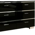 thumbnail image 4 of Benjara 63 Inches 6 Drawer Dresser with Metal Legs, Black and Chrome, 4 of 5