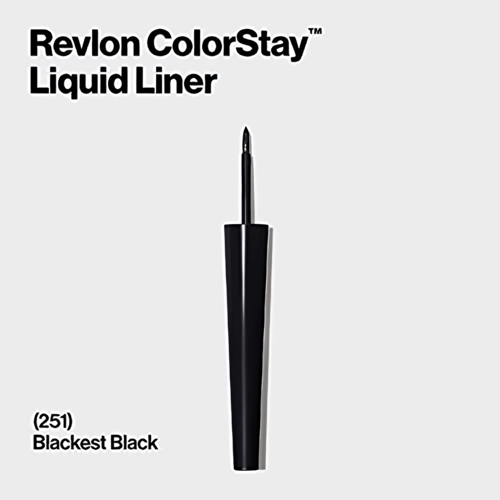 Revlon ColorStay Liquid Eyeliner, 251-Blackest Black (Pack of 8)