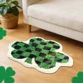 thumbnail image 6 of St. Patrick's Day Shamrock Bathroom Rugs Green Clover Bath Mat Washable Kitchen Rugs Nonslip Doormats Decorations for Living Room Kitchen Bedroom, 23.62 Inch, 6 of 6