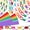 Colorful, variant on Sinekong 600Pcs Paper Chains Bright Color Paper Strips for Classroom Home Party Decoration Supplies (0.8 x 7 in)