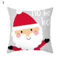 thumbnail image 1 of Funda de almohada con diseño de tema navideño, cremallera oculta, poliéster, funda de cojín para sofá, decoración del hogar, 1 of 5