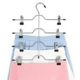 thumbnail image 2 of Skirt Hanger 4 Tier Pants Holder Clip Steel Adjustable Space Saving Trousers Hanging Rack, 2 of 9