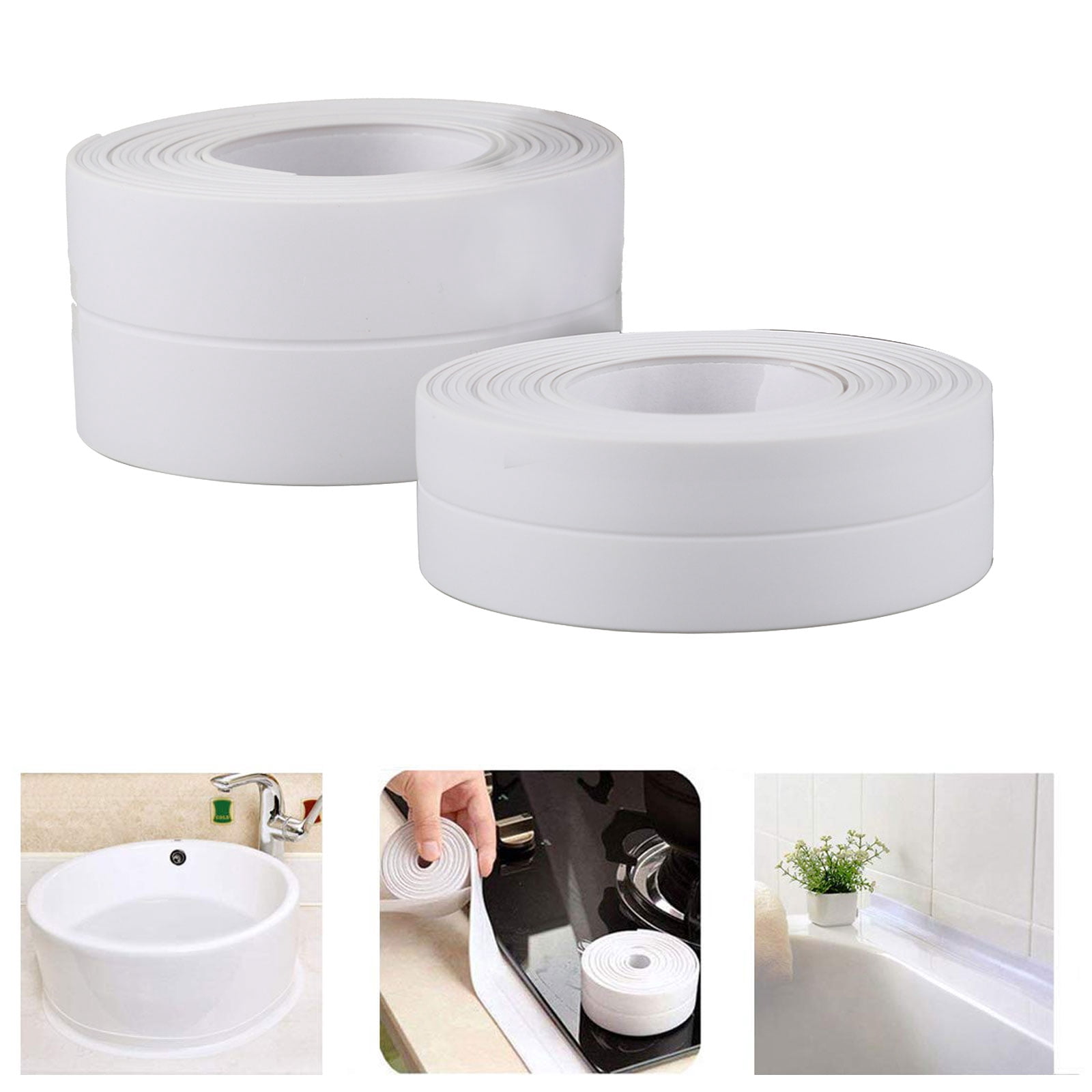 22mm/38mm Caulk Strip PVA Self Adhesive Waterproof Repair Tape for