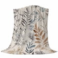 thumbnail image 6 of Farmhouse Leaves Blanket Soft Cozy Warm Throw Blanket for Couch, Plush Fuzzy Flannel Fleece Blankets for Sofa, Pastoral Vintage Flowers Botanical Bed Blankets Lightweight Gifts for Women, 40"x50", 6 of 9