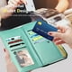 thumbnail image 4 of Funda de teléfono Fingic para iPhone 16 Plus Wallet 9 Card, color verde azulado, 4 of 7