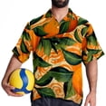 thumbnail image 4 of Tangerine Men's Short Sleeve Button Down Casual Beach Printed Shirts, 4 of 6