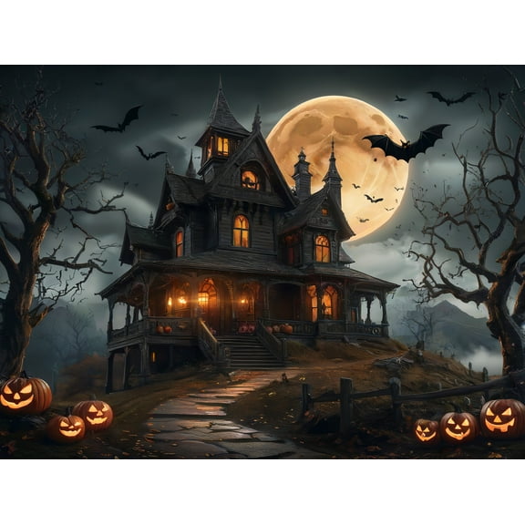 Witch's Halloween Haunted House 500 pieces of wooden family activity puzzle home decor, a unique birthday gift for teens and adults