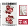 thumbnail image 7 of Plaid Roses Flowers Love Hearts Eucalyptus Leaves Valentine’s Day Kitchen Towels Dish Towels 18x26 Inch Home Kitchen Decorations Hand Towels Set of 2 Drying Dishcloth, 7 of 7