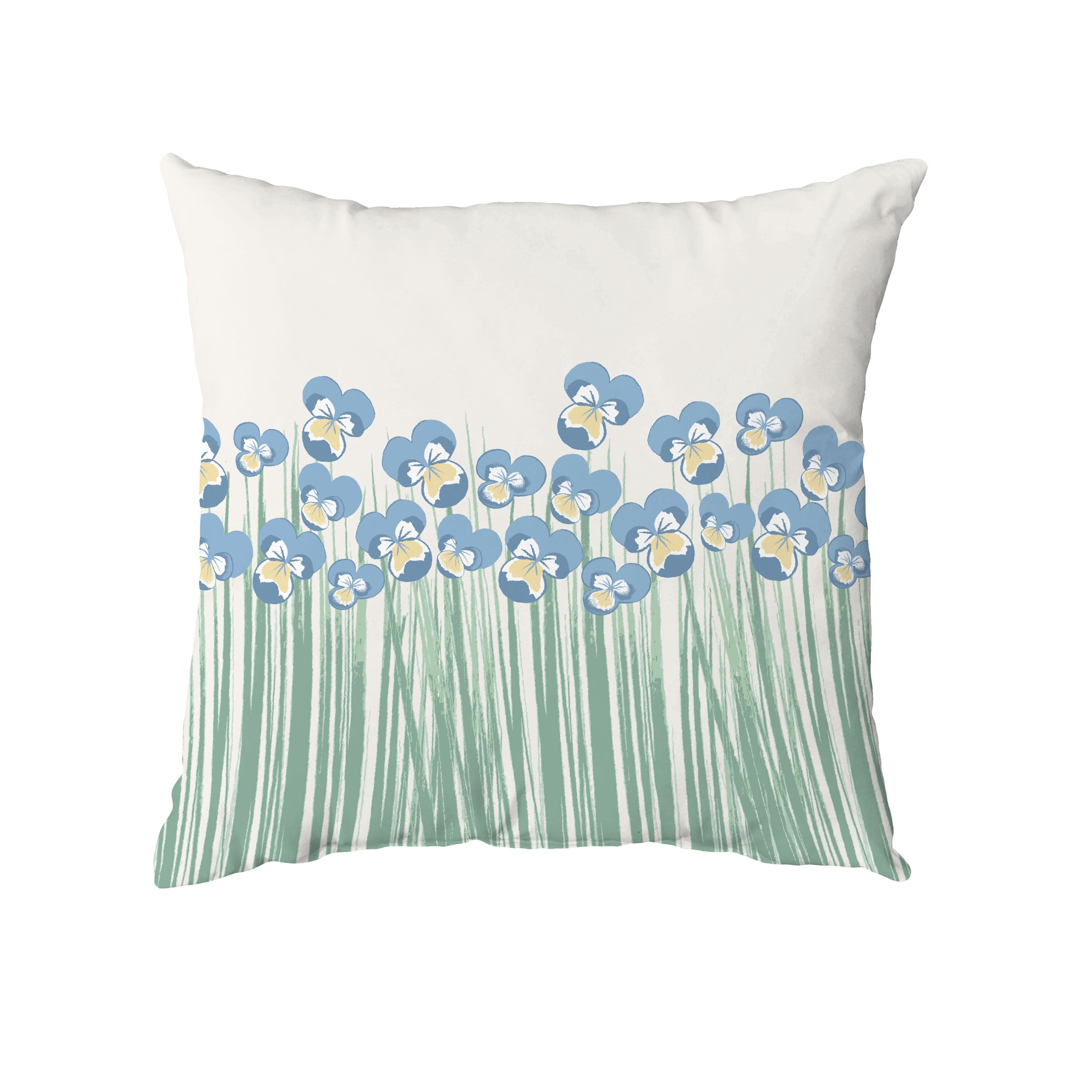 Simply Daisy Field of Pansies Decorative Throw Pillow