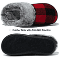 thumbnail image 4 of Needbo Women's Slippers Cozy Fuzzy Plaid Slip On Memory Foam House Shoes Indoor Outdoor, 4 of 7