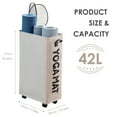 thumbnail image 3 of Caroeas Yoga Mat Storage Rack, 22’’ Large Yoga Mat Holder Accessories, Home Gym Equipment Storage Yoga Mats, Workout Equipment Organization with Wheels, White, 3 of 7