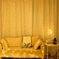 thumbnail image 4 of 3M LED Curtain Garland Fairy String Lights Christmas Holiday Party Wedding Decoration USB Remote 8 Modes Waterfall Lighting, 4 of 5