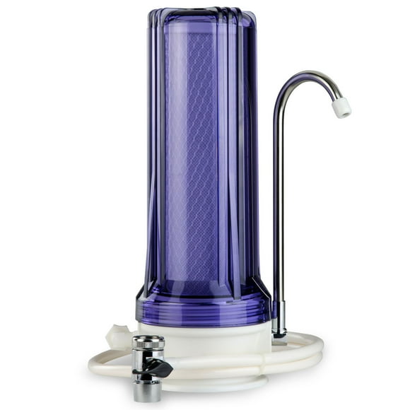 iSpring CKC1C Countertop Water Filtration Clear Housing with Carbon Block CTO Filter