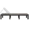 thumbnail image 5 of vidaXL Chaise Longue avec Coussin Plastique Anthracite, 5 of 5
