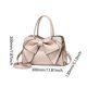 thumbnail image 2 of Bolso de hombro con diseño de lazo bolso de moda de cuero PU bolso informal para mujer color rosa, 2 of 6