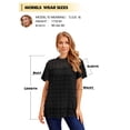 thumbnail image 3 of ZXSXSY Women Crochet Dots Cutout Short Sleeves Mock Neck Blouse Top, 3 of 12