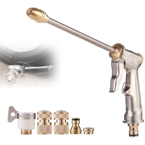 Upliftjoys Garden Hose Nozzle, High Pressure Water Hose Nozzle Sprayer Head - Adjustable Spray Patterns, Car Washing, 2025 Upgraded Portable Pressure Washer with 360° Rotation (1pcs)