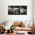 thumbnail image 2 of Elephant Stock Vintage Racing Ii Wall Art - Horizontal Multi Panel Canvas - Living Room Wall Decor - Transportation Multi Panel - Gray And White Decor By Ethan Harper - 56" x 27", 2 of 4
