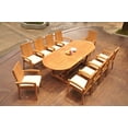 thumbnail image 6 of Grade-A Teak Dining Set: 10 Seater 11 Pc: 94" Mas Oval Trestle Leg Table And 10 Goa Stackng Arm Chairs Outdoor Patio WholesaleTeak #51GO1311, 6 of 6