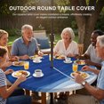 thumbnail image 3 of Round Outdoor Tablecloth with Umbrella Hole and Zipper, Ombre Blue Waves Tablecloth with Elastic Waterproof, Abstract Art Gradient Modern Patio Table Covers for 31" - 35" Picnic Pool Tables, 3 of 9
