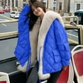 thumbnail image 2 of Kiplyki Save Big Women's Winter Coat Solid Color Long Sleeves Pocket Keep Warm Jacket Coat, 2 of 7