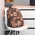 thumbnail image 3 of Wukai Beautiful Fox Print 15Inch Student Backpack, Multi-compartment Waterproof Lightweight Backpack, Suitable for School, Office, Sports, Unisex, 3 of 6
