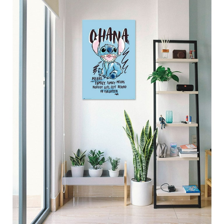 Lilo & Stitch 'Ohana Means Family' Poster - 8x10 Wall Art Print For Nursery, Bedroom, Or Party Decor