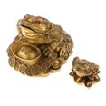 thumbnail image 4 of Vintage dinero fortuna rana dinero sapo estatua coleccionable S Gloria Adornos de sapo Feng Shui, 4 of 9