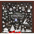 thumbnail image 1 of Dinohhi 192 Reusable Christmas Window Stickers, Christmas Window Decorations Electrostatic PVC Christmas Window Stickers, Snowflake Interior Christmas Decoration for Window Glass Door, 1 of 5