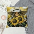thumbnail image 2 of Chilfamy  Sunflower Pillow Covers Summer Farmhouse Throw Pillow Case Rustic Buffalo Plaids Gnome Floral Decorative Cushion Case for Holiday Indoor Outdoor Sofa Home 20x20in, 2 of 5