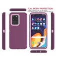 thumbnail image 3 of Tekcoo Shockproof Heavy Duty Cell Phone Case for Samsung Galaxy S20 5G 2020, Burgundy, 3 of 8