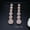 type 5, variant on Elegant Rose Gold Plated 3D Flower Leaf Cubic Zirconia Women Dangle Drop Earring