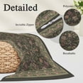 thumbnail image 3 of Sage Green Floral Boho Pillow Covers Queen, Ethnic Tribe Abstract Art Flower Soft Brushed Microfiber Breathable Throw Pillow Covers, Decorative Pillowcase with Zipper for Couch Sofa Bedroom 20"x30", 3 of 9