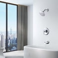 thumbnail image 4 of Wowow Single Handle 5-Spray Shower Faucet 1.8 GPM with High Pressure Balance, Corrosion Resistance in Polished Chrome, 4 of 8