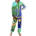 thumbnail image 2 of Super Why Men's Hooded Jumpsuit - Zip Up One Piece Pajamas Soft Cozy Winter Warm Plush Loungewear, 2 of 8