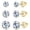 Gold-B, variant on Limerencia Hypoallergenic Titanium Jewelry Flat Back Cartilage Earrings, Cubic Zirconia Studs, Pack of 4 Pairs