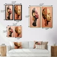 thumbnail image 4 of Designart "Chiseled Identity Pink Woman Collage" Abstract Portraits Framed Wall Art Set Of 2 - Transitional Pink Gallery Wall Frame Set For Home Decor, 4 of 6